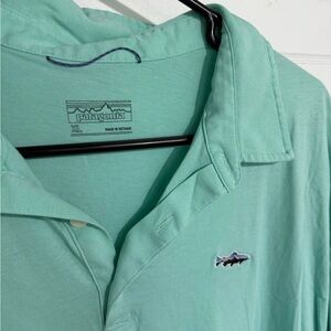 Patagonia Light Green Polo Shirt